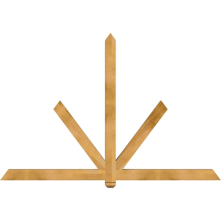 Ekena Millwork Kennewick Rough Sawn Timber Gable Bracket, Western Red Cedar, 84"W x 56"H x 4"D x 4"F, 16/12 Pitch GBW084X56X0404KEN00RWR